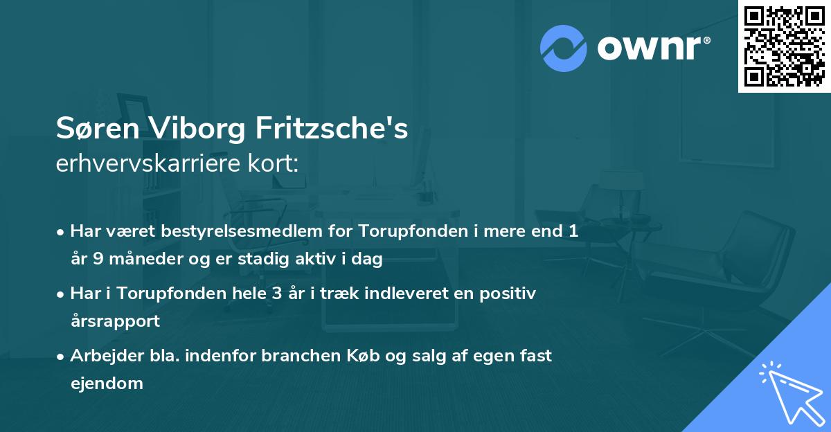 Søren Viborg Fritzsche's erhvervskarriere kort