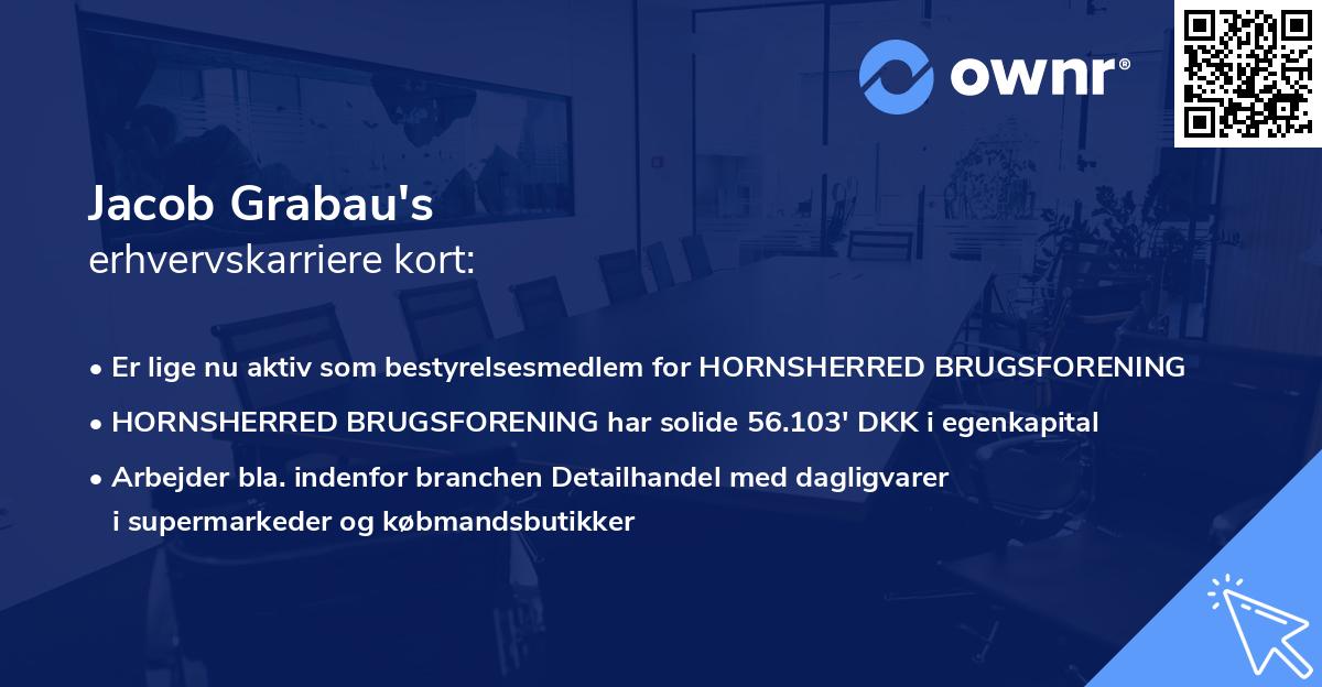 Jacob Grabau's erhvervskarriere kort