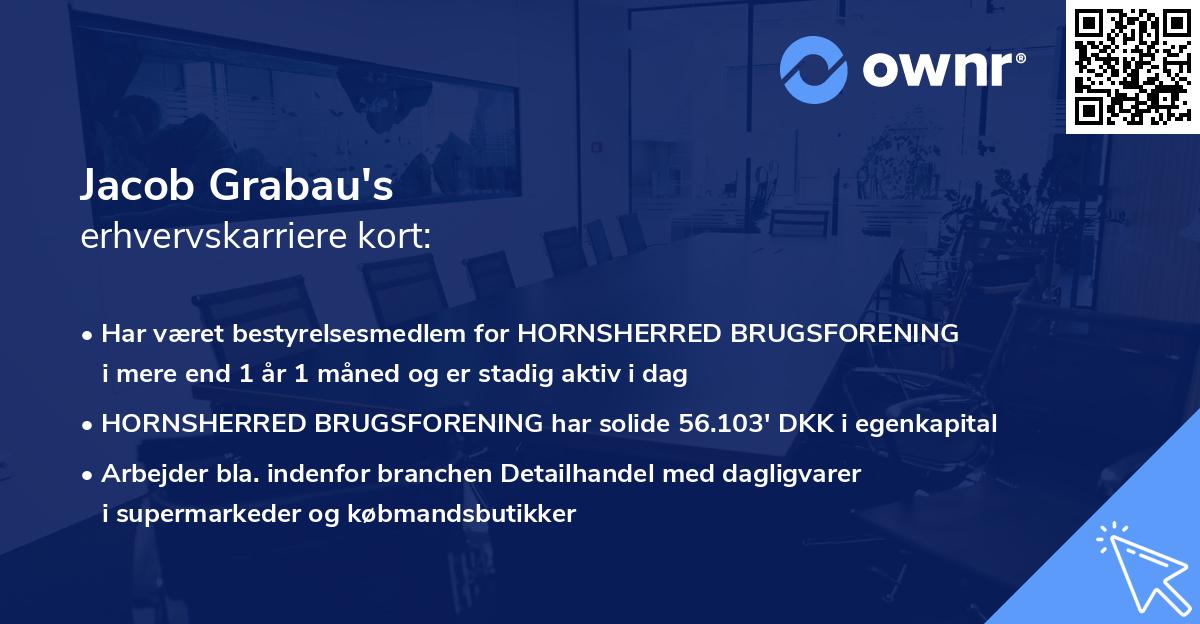 Jacob Grabau's erhvervskarriere kort