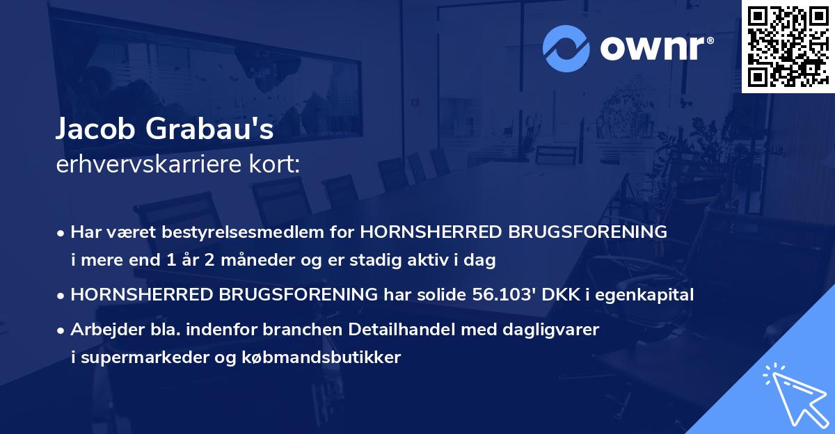 Jacob Grabau's erhvervskarriere kort