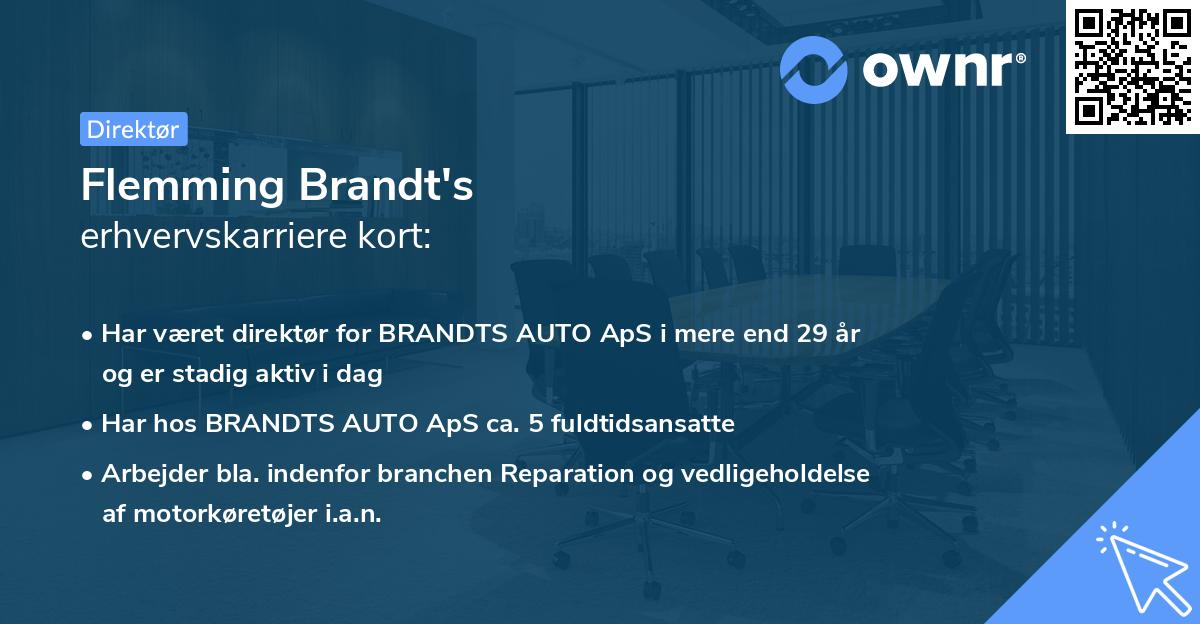 Flemming Brandt's erhvervskarriere kort