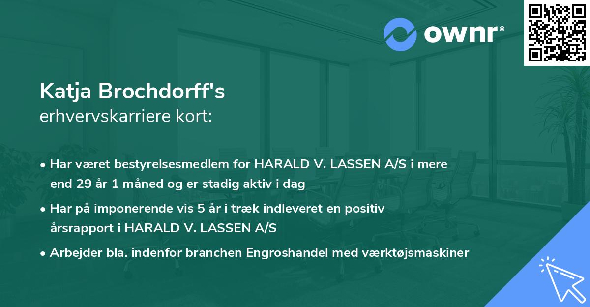 Katja Brochdorff's erhvervskarriere kort