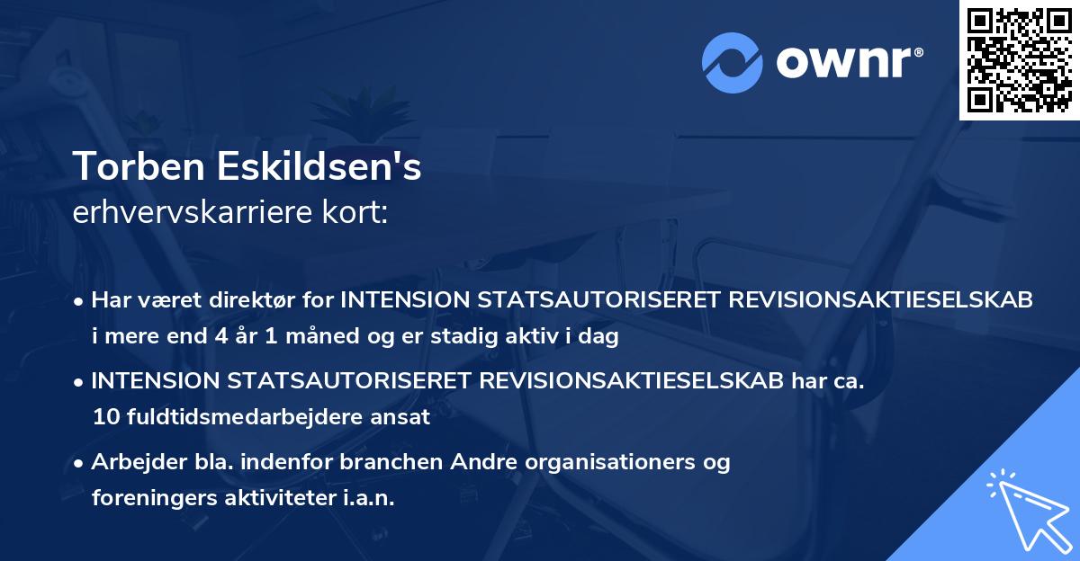 Torben Eskildsen's erhvervskarriere kort