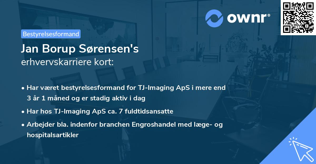 Jan Borup Sørensen's erhvervskarriere kort