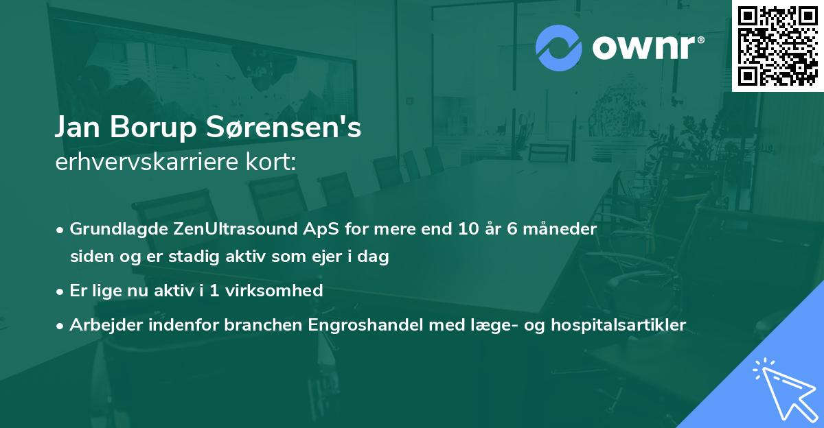Jan Borup Sørensen's erhvervskarriere kort