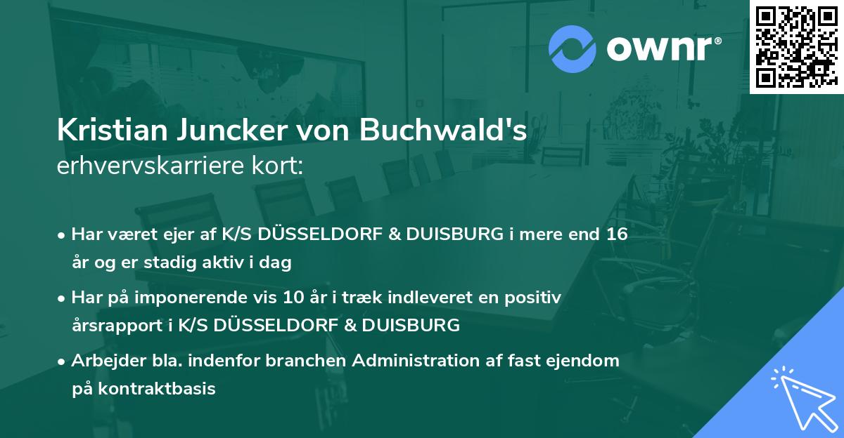 Kristian Juncker von Buchwald's erhvervskarriere kort