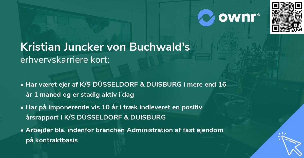 Kristian Juncker von Buchwald's erhvervskarriere kort