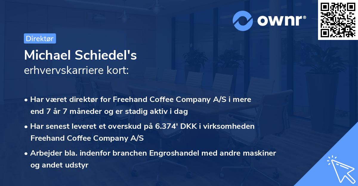 Michael Schiedel's erhvervskarriere kort
