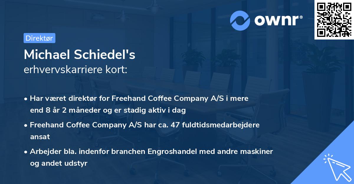 Michael Schiedel's erhvervskarriere kort
