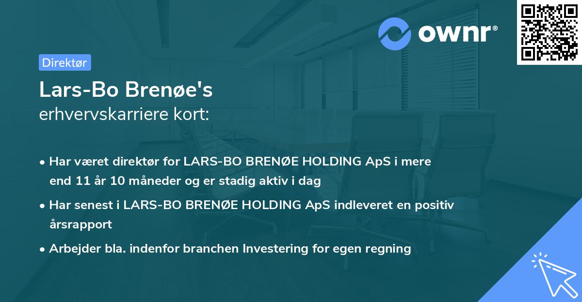 Lars-Bo Brenøe's erhvervskarriere kort