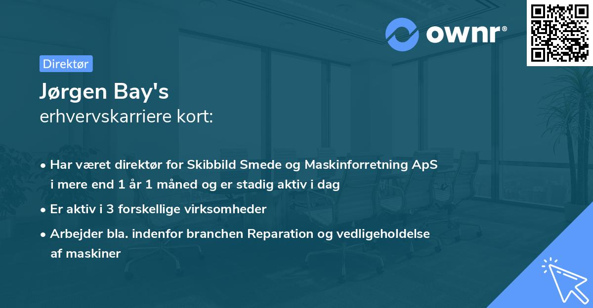 Jørgen Bay's erhvervskarriere kort