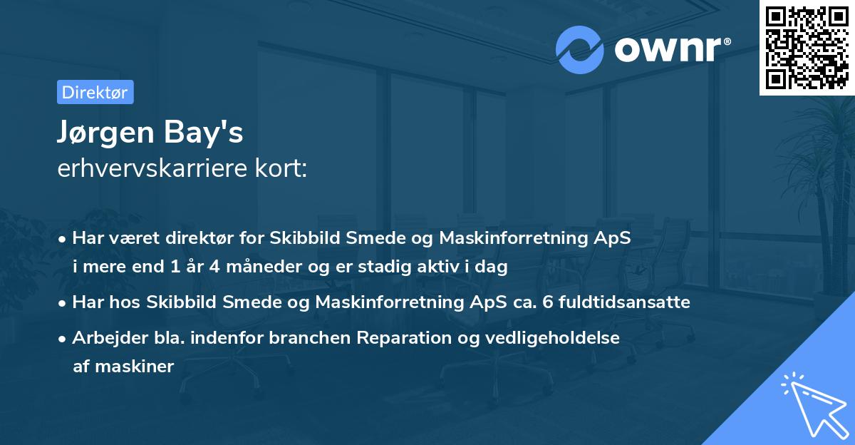 Jørgen Bay's erhvervskarriere kort