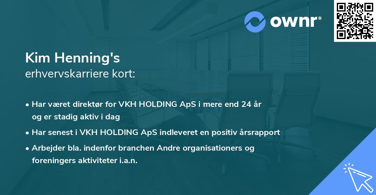 Kim Henning's erhvervskarriere kort