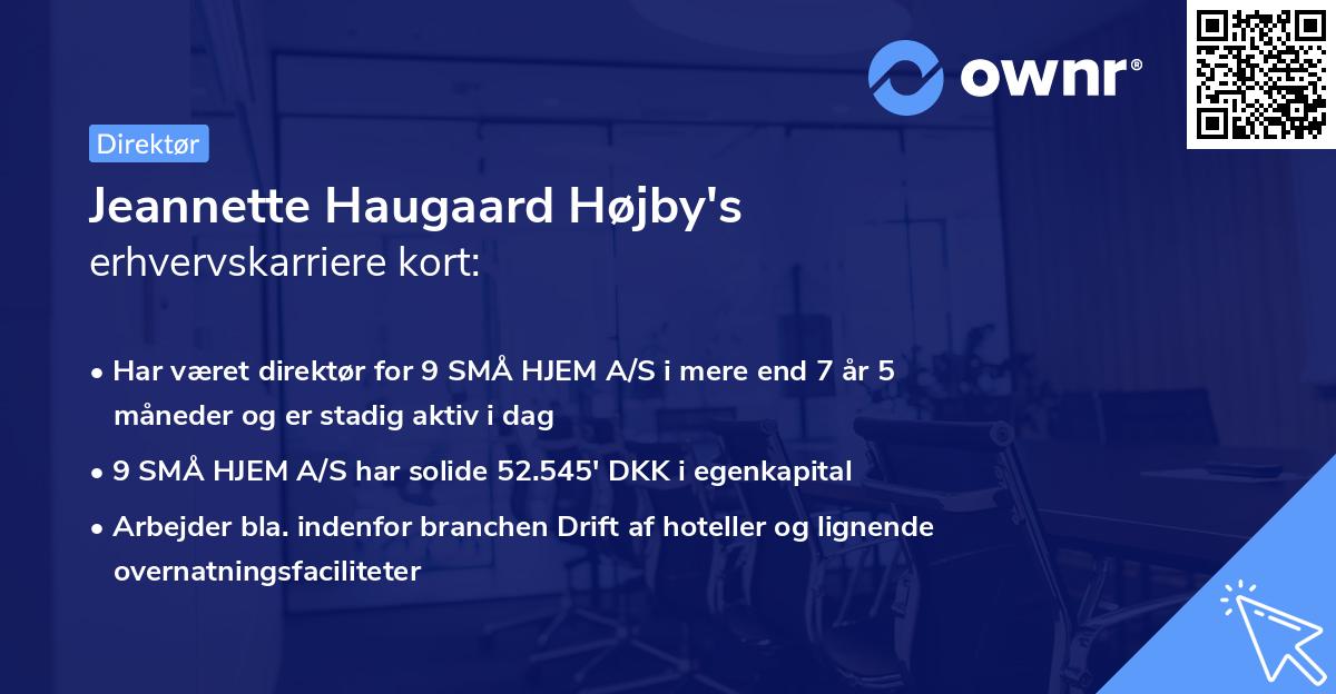Jeannette Haugaard Højby's erhvervskarriere kort