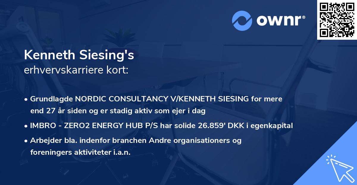 Kenneth Siesing's erhvervskarriere kort