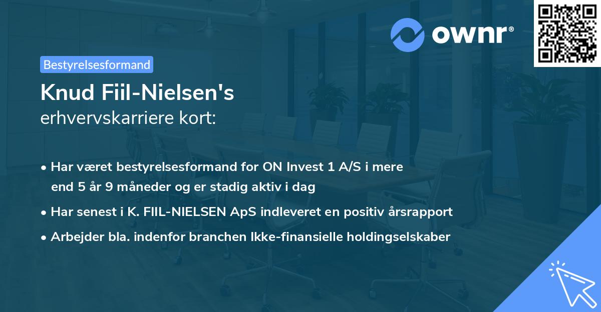 Knud Fiil-Nielsen's erhvervskarriere kort