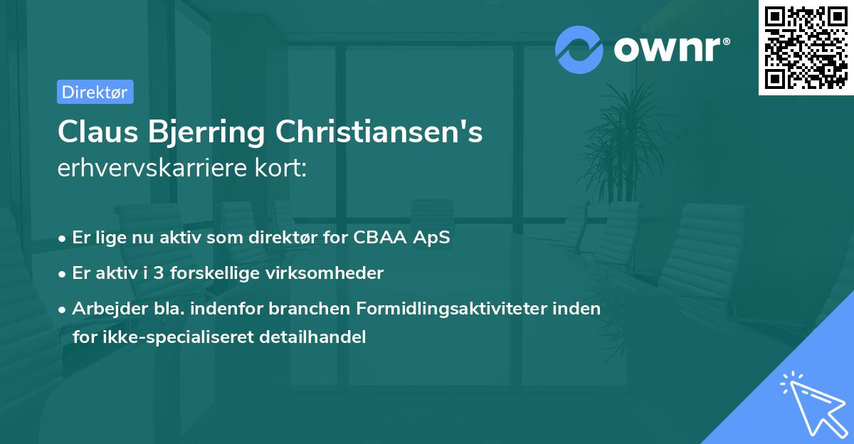 Claus Bjerring Christiansen's erhvervskarriere kort