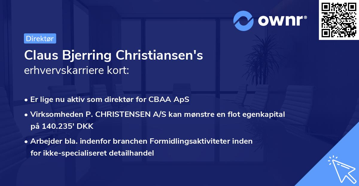 Claus Bjerring Christiansen's erhvervskarriere kort