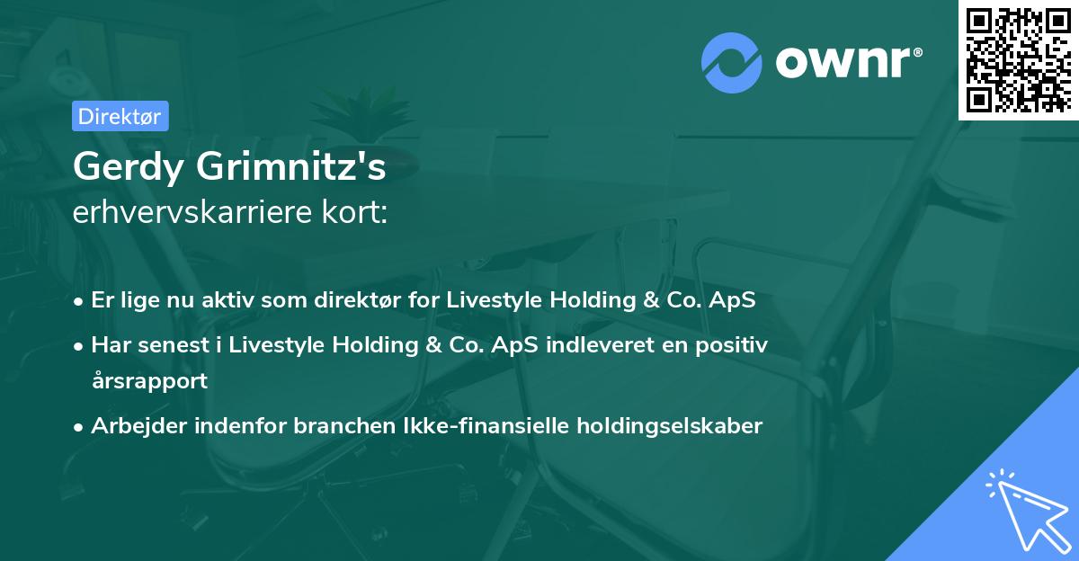 Gerdy Grimnitz's erhvervskarriere kort