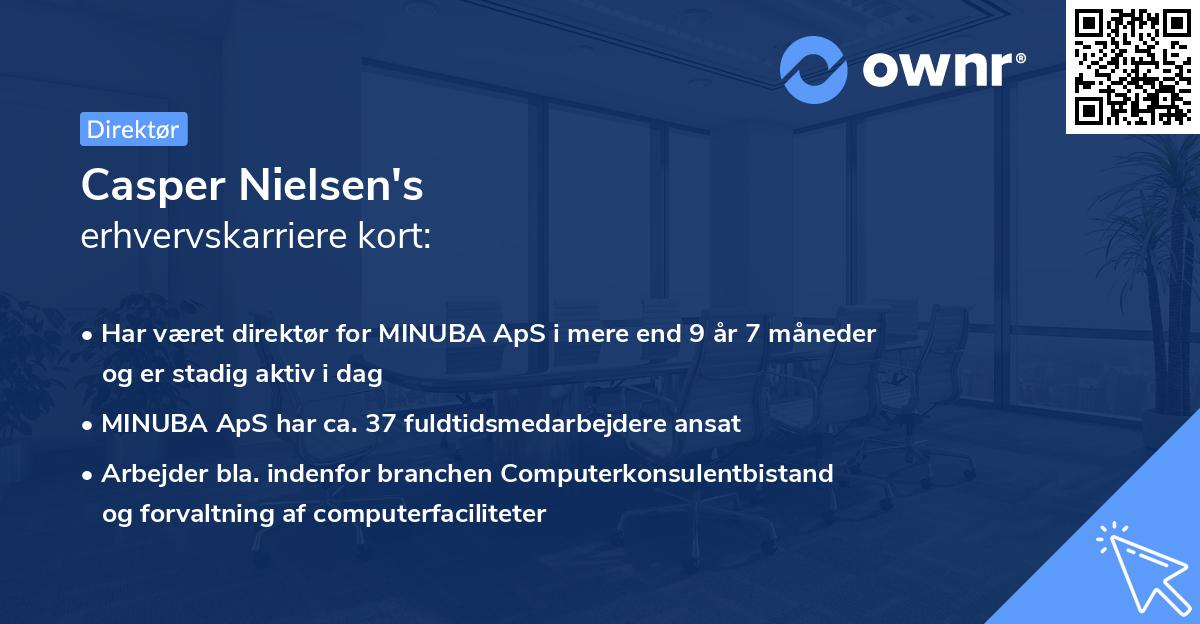 Casper Nielsen's erhvervskarriere kort
