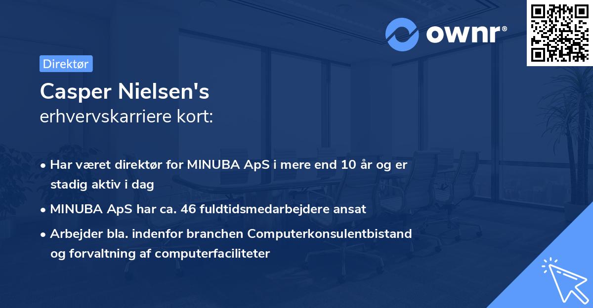 Casper Nielsen's erhvervskarriere kort