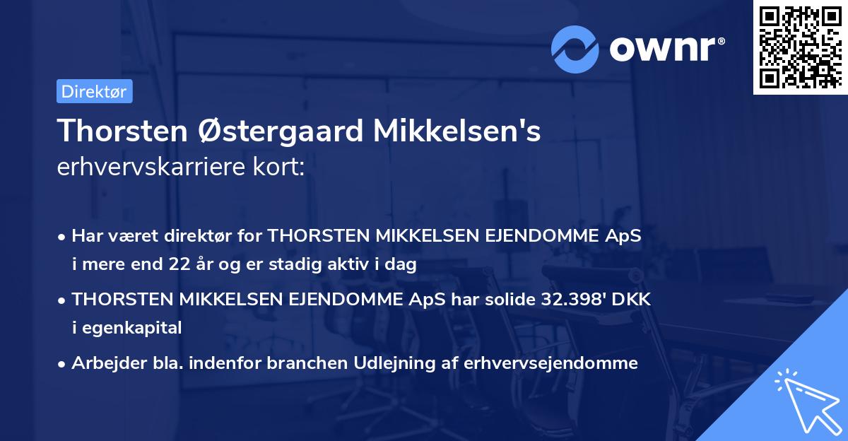 Thorsten Østergaard Mikkelsen's erhvervskarriere kort