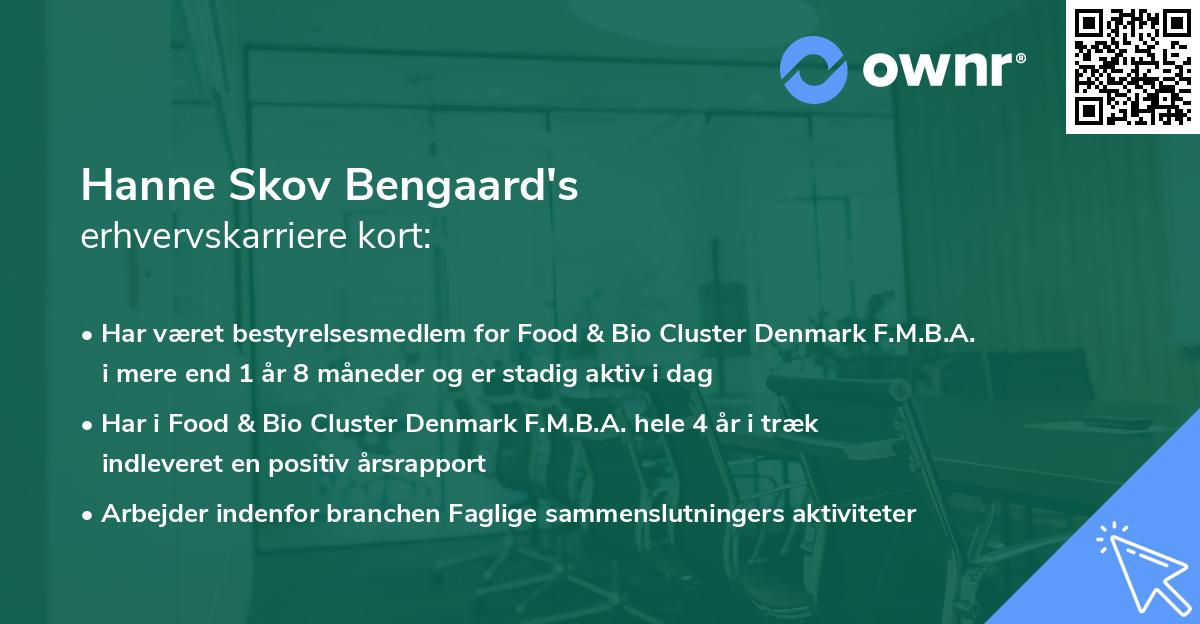 Hanne Skov Bengaard's erhvervskarriere kort