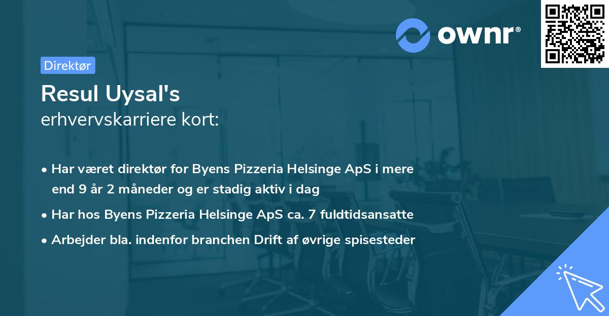 Resul Uysal's erhvervskarriere kort