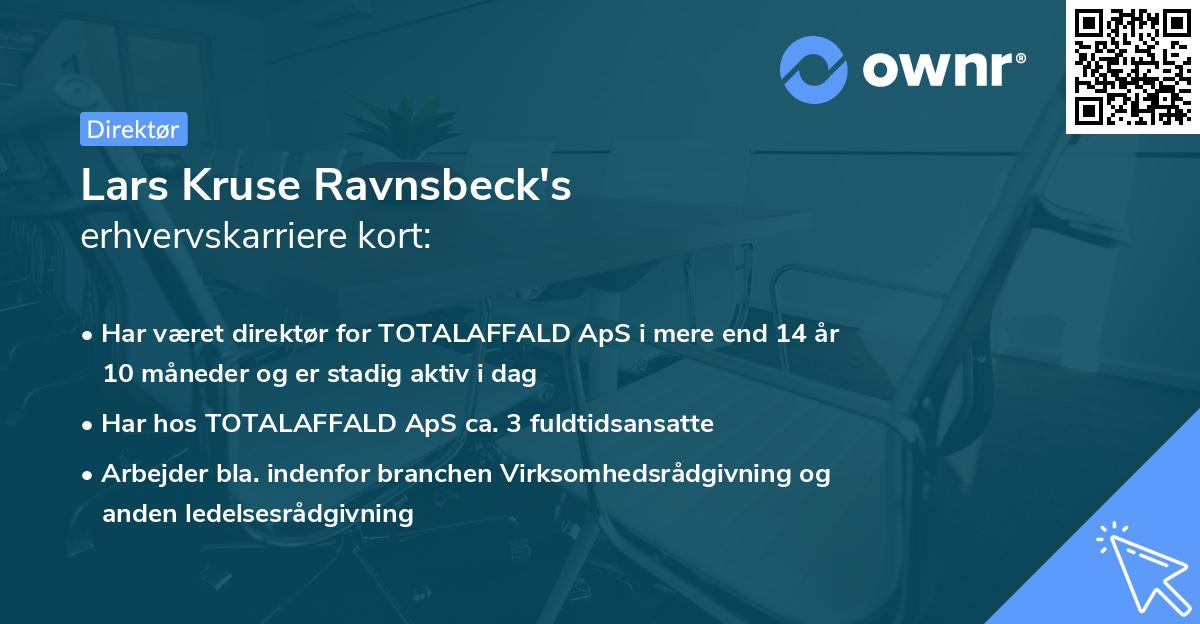 Lars Kruse Ravnsbeck's erhvervskarriere kort