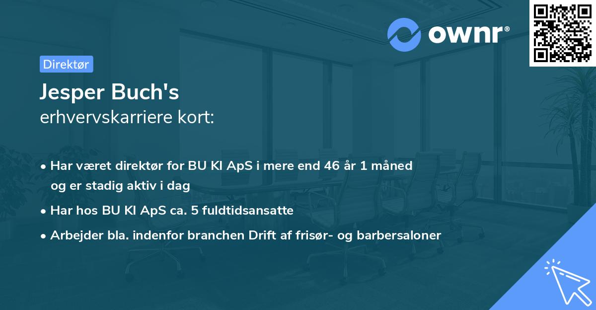 Jesper Buch's erhvervskarriere kort