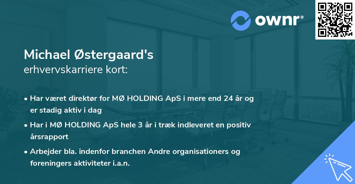 Michael Østergaard's erhvervskarriere kort