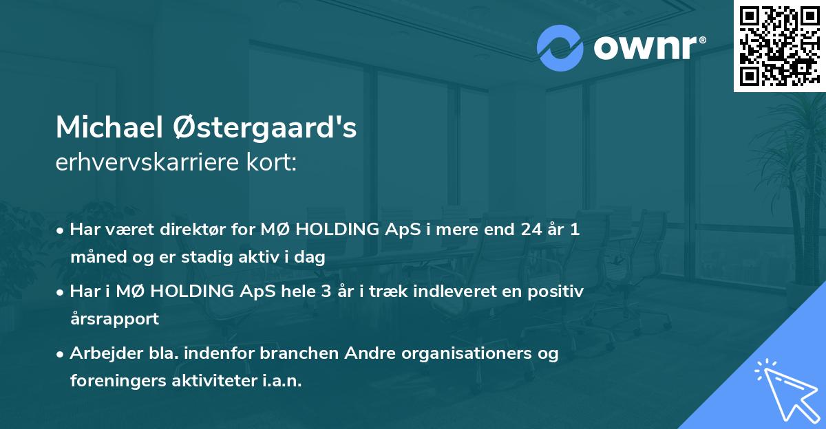 Michael Østergaard's erhvervskarriere kort