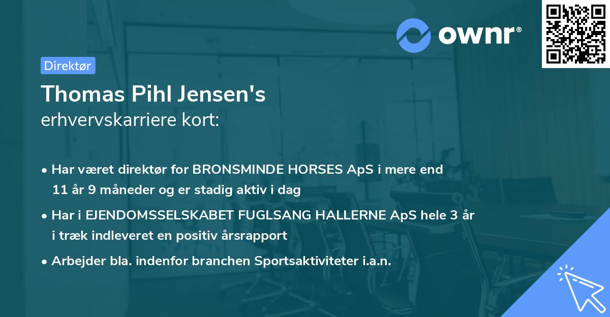 Thomas Pihl Jensen's erhvervskarriere kort