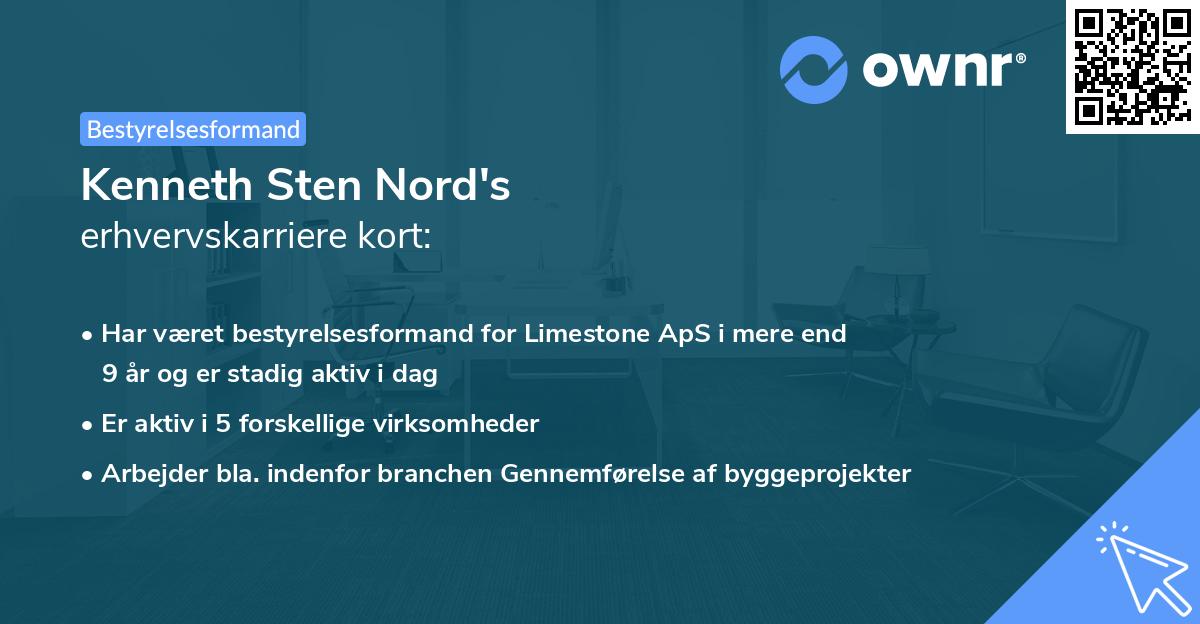 Kenneth Sten Nord's erhvervskarriere kort