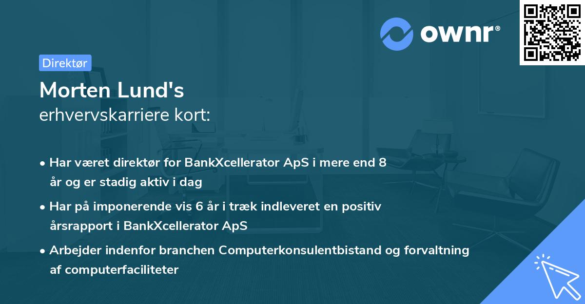 Morten Lund's erhvervskarriere kort