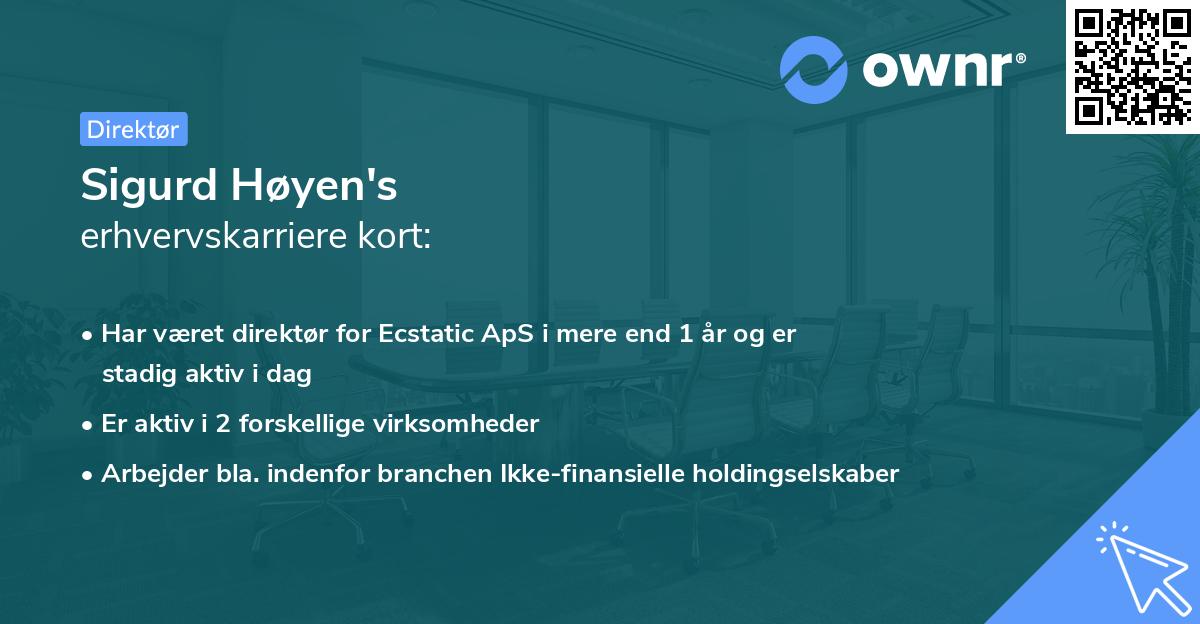 Sigurd Høyen's erhvervskarriere kort