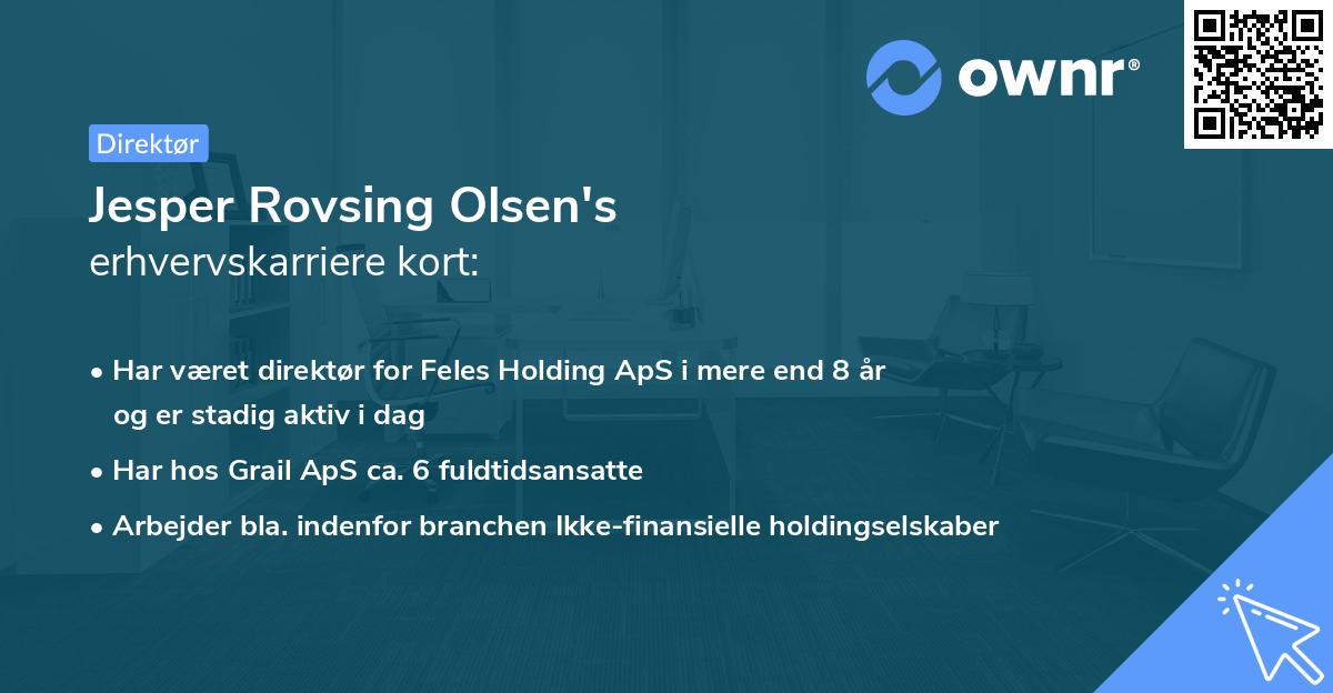 Jesper Rovsing Olsen's erhvervskarriere kort