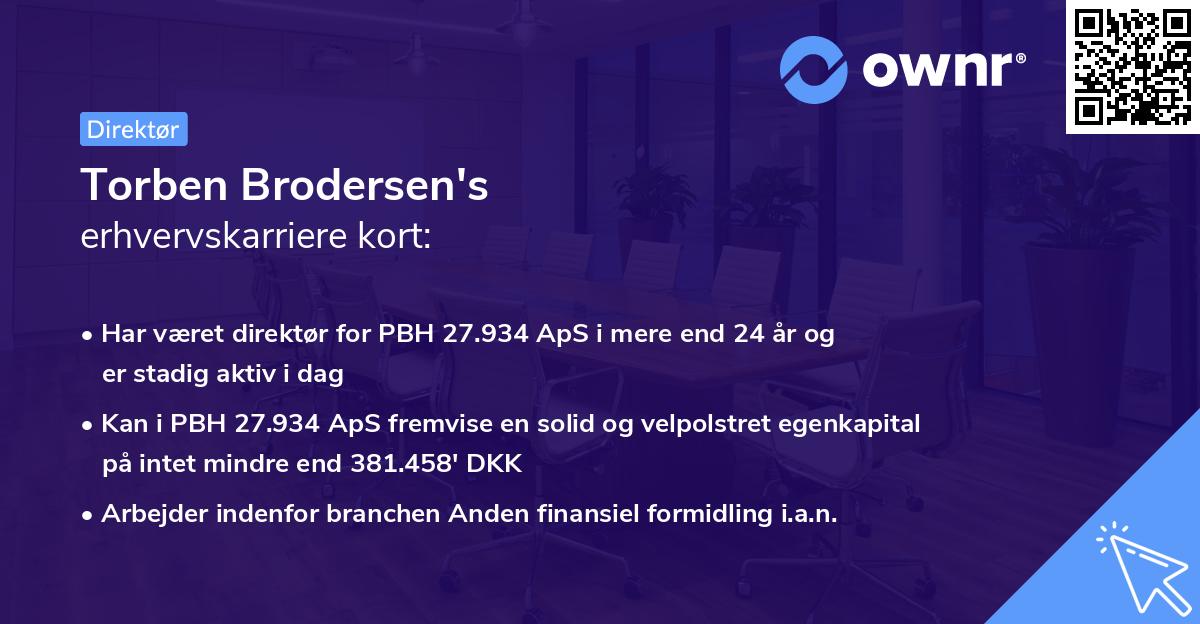 Torben Brodersen's erhvervskarriere kort