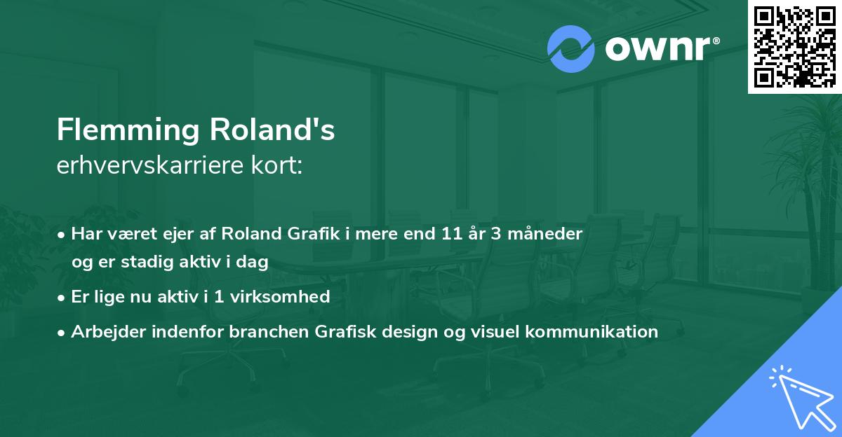 Flemming Roland's erhvervskarriere kort