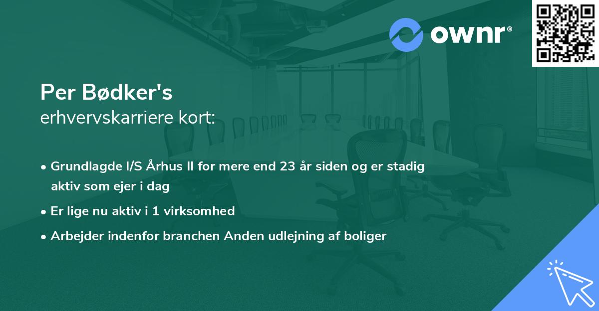 Per Bødker's erhvervskarriere kort