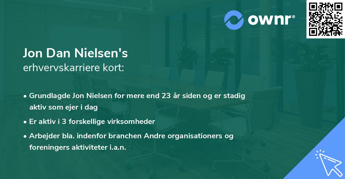 Jon Dan Nielsen's erhvervskarriere kort