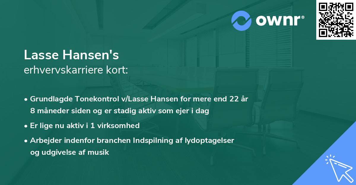 Lasse Hansen's erhvervskarriere kort