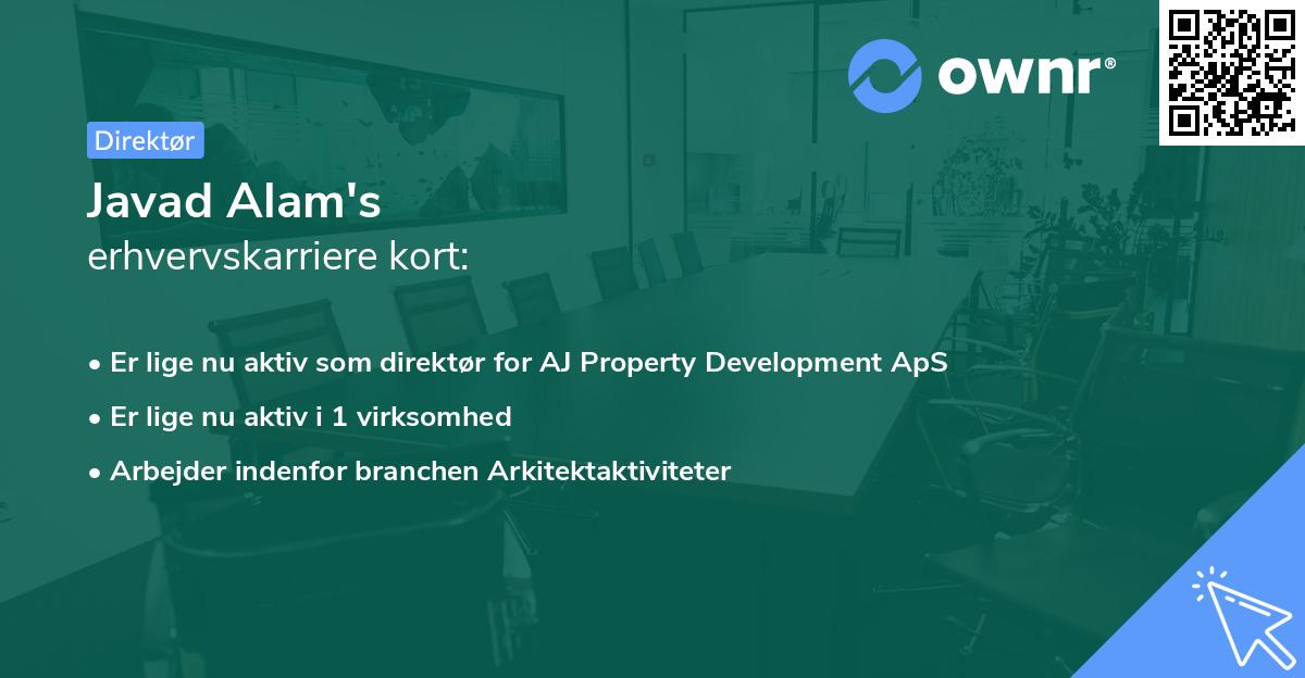 Javad Alam's erhvervskarriere kort