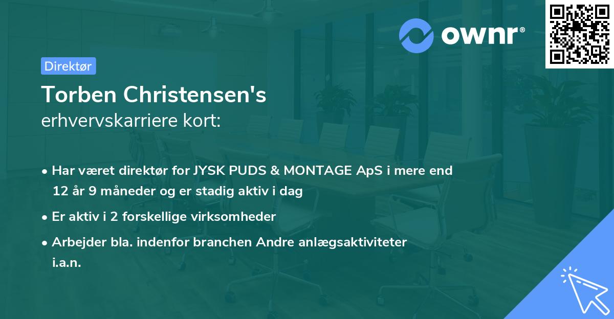 Torben Christensen's erhvervskarriere kort