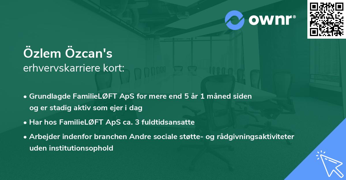 Özlem Özcan's erhvervskarriere kort