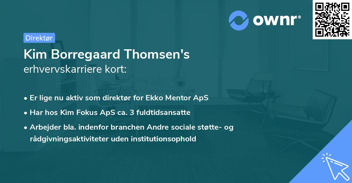Kim Borregaard Thomsen's erhvervskarriere kort