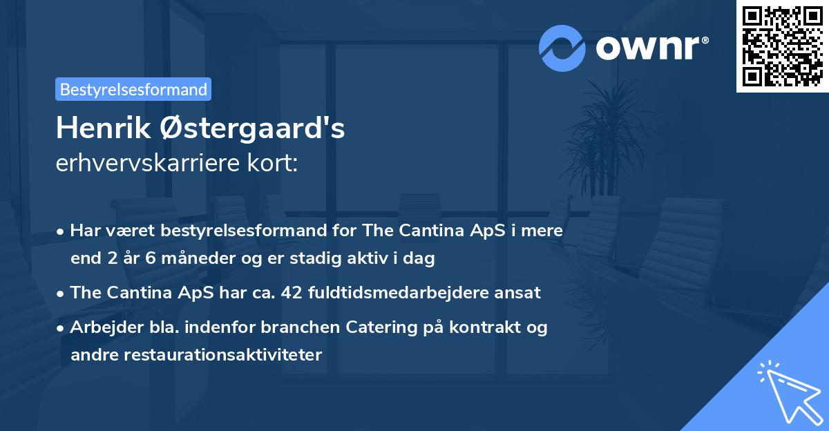 Henrik Østergaard's erhvervskarriere kort