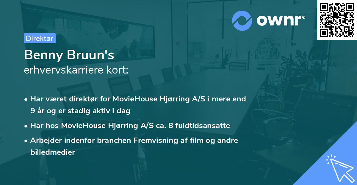 Benny Bruun's erhvervskarriere kort