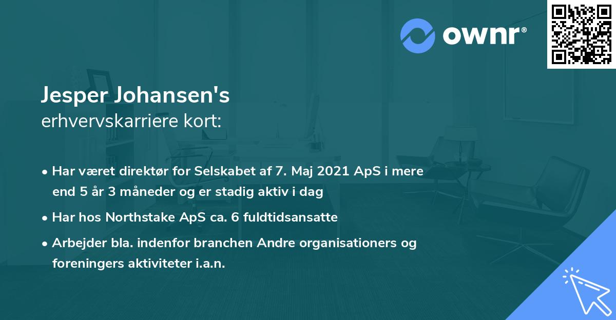 Jesper Johansen's erhvervskarriere kort