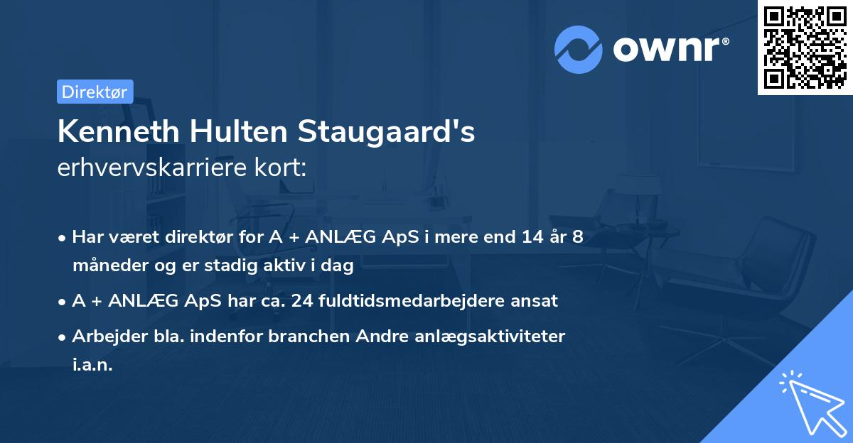 Kenneth Hulten Staugaard's erhvervskarriere kort